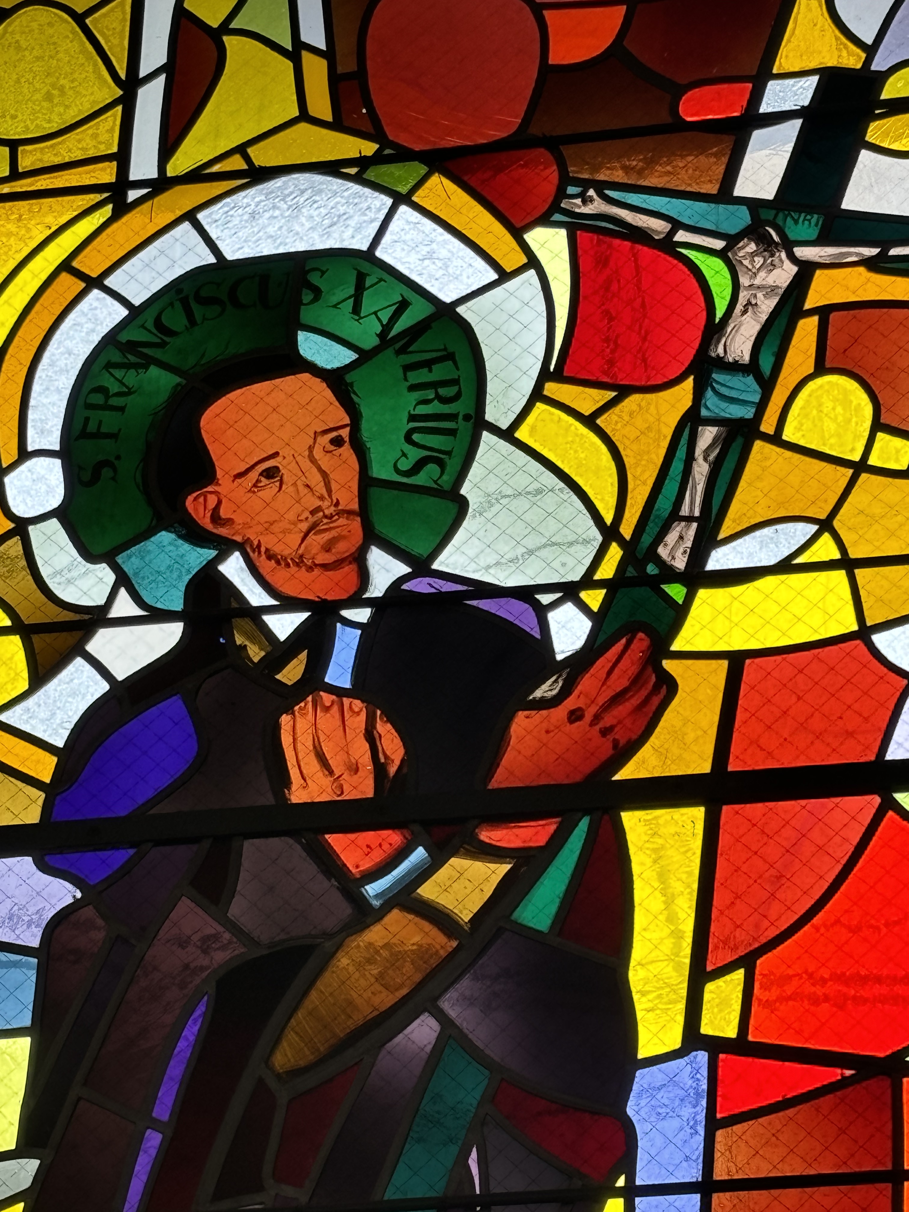Stained glass at the Church of St Francis Xavier, Kyoto